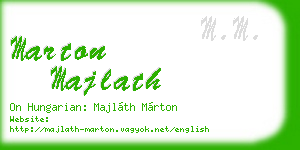 marton majlath business card