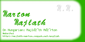 marton majlath business card